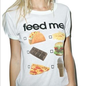 Wildfox “feed me”shirt, size small